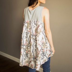 New Floral Song Bird Tunic Top